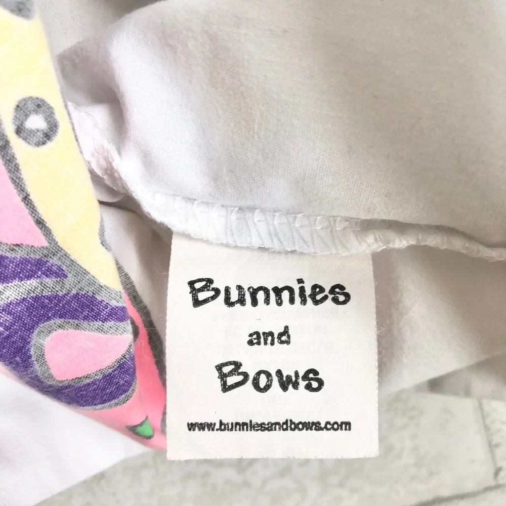 Vintage Y2K Bunnies & Bows Horse pillowcase “Ride into your Dreams” pink stripes